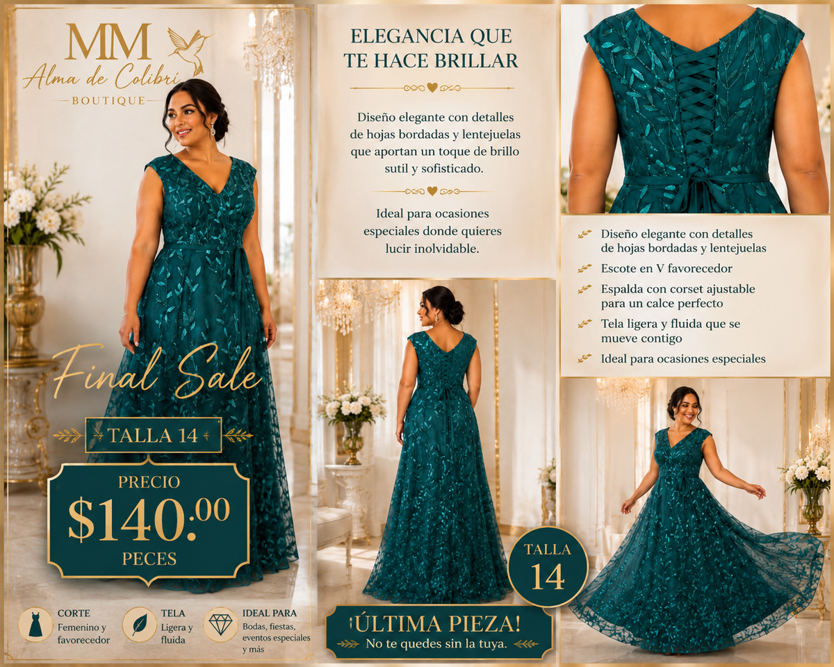 Emerald Green Evening Gown